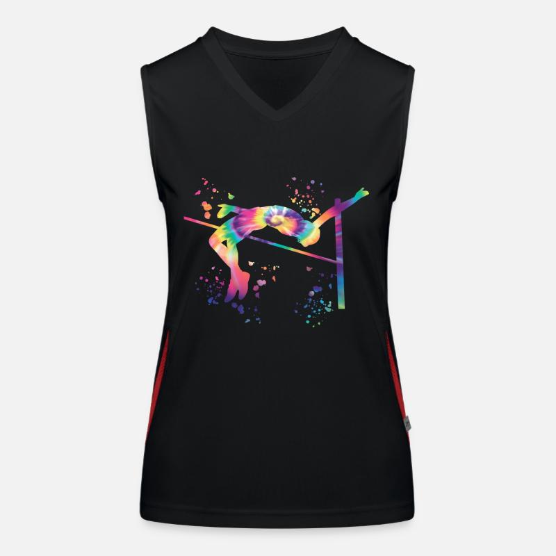 Hochspringer Wasserfarben Hochsprung Funktionelles Kontrast-Tank Top für Frauen
