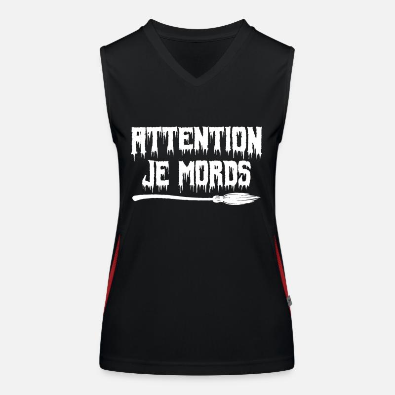 attention je mords Débardeur respirant contrasté Femme
