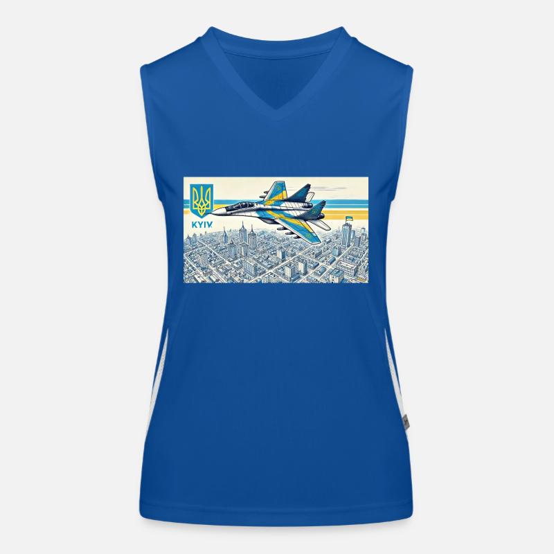 Der Geist von Kiew Funktionelles Kontrast-Tank Top für Frauen