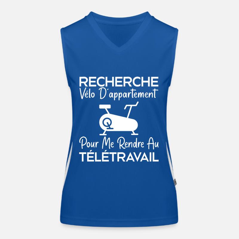 Telearbeit, Arbeitshumor, Bürohumor Funktionelles Kontrast-Tank Top für Frauen