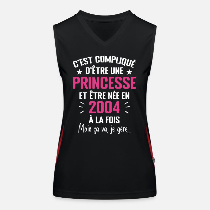 Princesse Née en 2004 - Cadeau D'anniversaire 2004 Débardeur respirant contrasté Femme