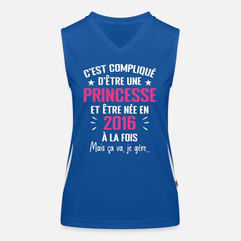 Princesse Née en 2016 - Cadeau D'anniversaire 2016 Débardeur respirant contrasté Femme