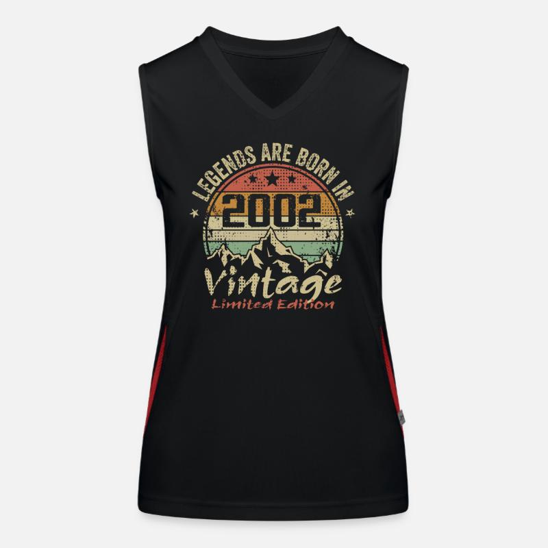 The legends were born in 2002 - 2002 Women's Functional Contrast Tank Top