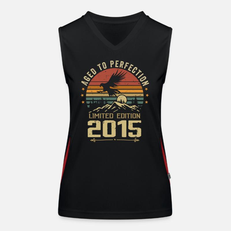 2015 Original Vintage Retro 2015 Anniversary Women's Functional Contrast Tank Top