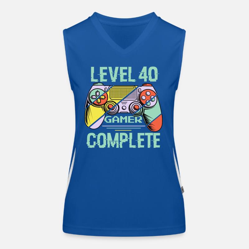 Niveau 40 complète 40 Ans Gamer Level 40 Complete Débardeur respirant contrasté Femme