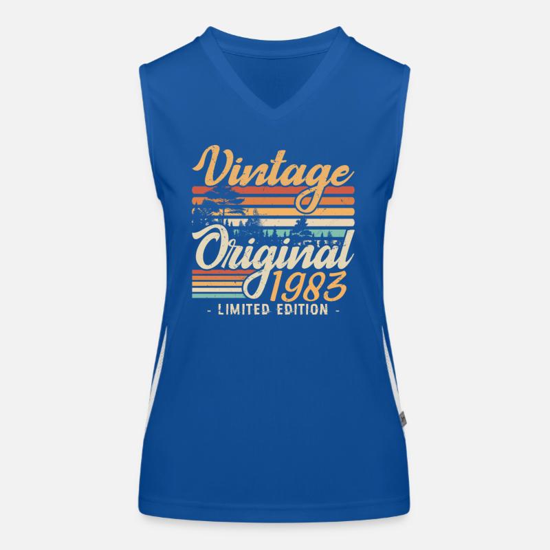 Vintage-Jubiläum Hergestellt 1983 Retro 1983 Funktionelles Kontrast-Tank Top für Frauen