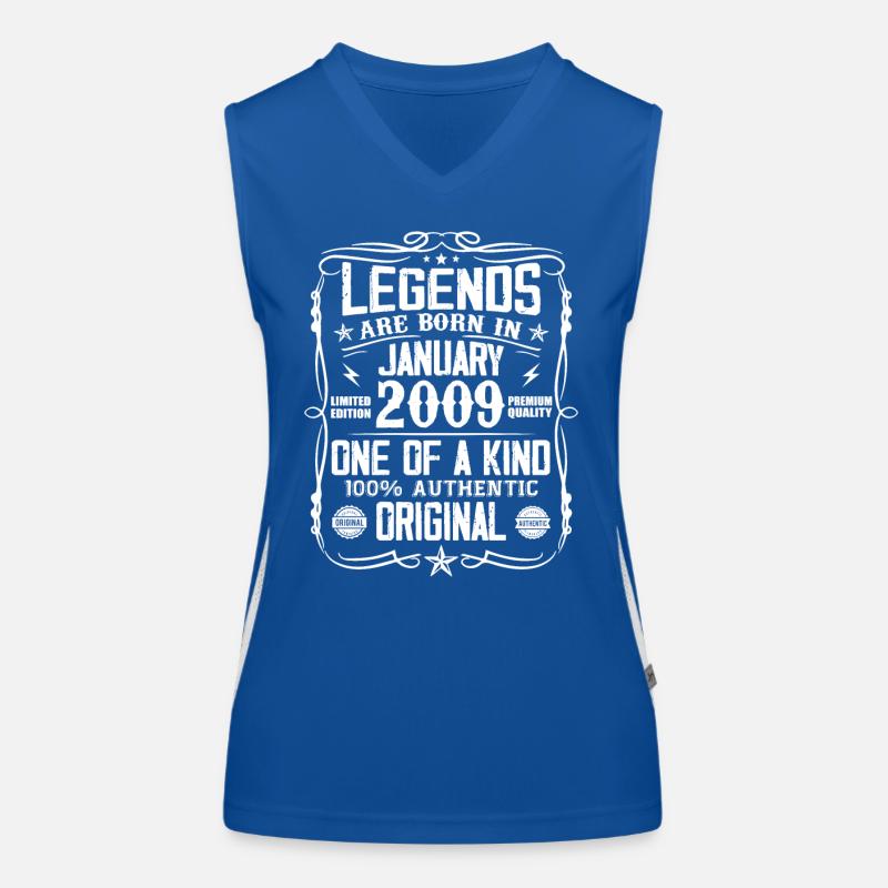 Geburtstagsgeschenk geboren im Januar 2009 Funktionelles Kontrast-Tank Top für Frauen