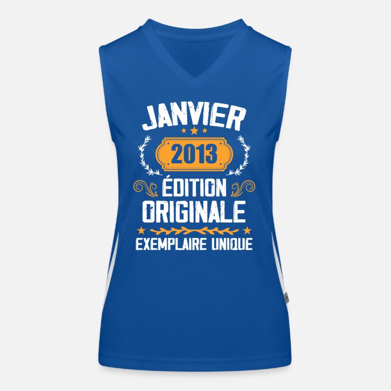 Jubiläum Vintage Geschenk Januar 2013 - 2013 Funktionelles Kontrast-Tank Top für Frauen