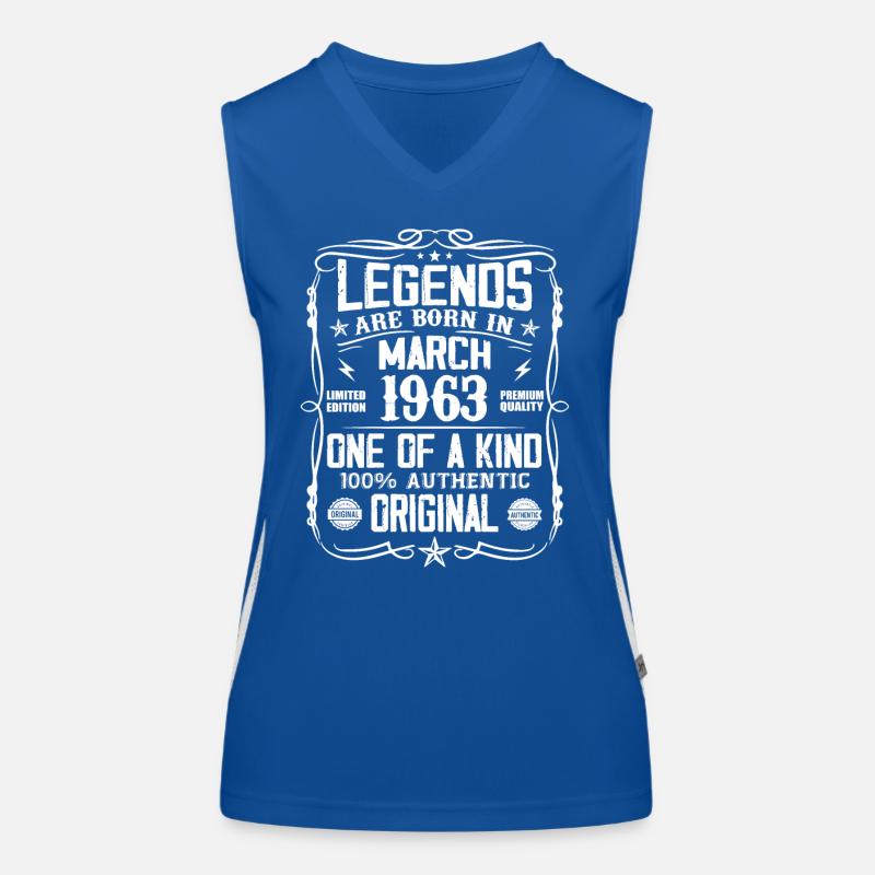 March 1963 Vintage 61 Year Anniversary Gift Women's Functional Contrast Tank Top