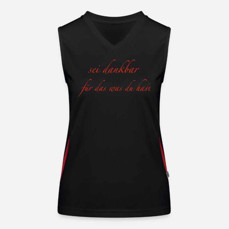 sei dankbar Funktionelles Kontrast-Tank Top für Frauen