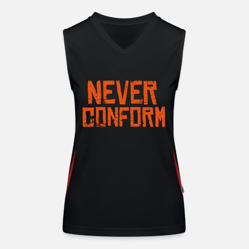 Never Conform - Pas de conformité ! Débardeur respirant contrasté Femme