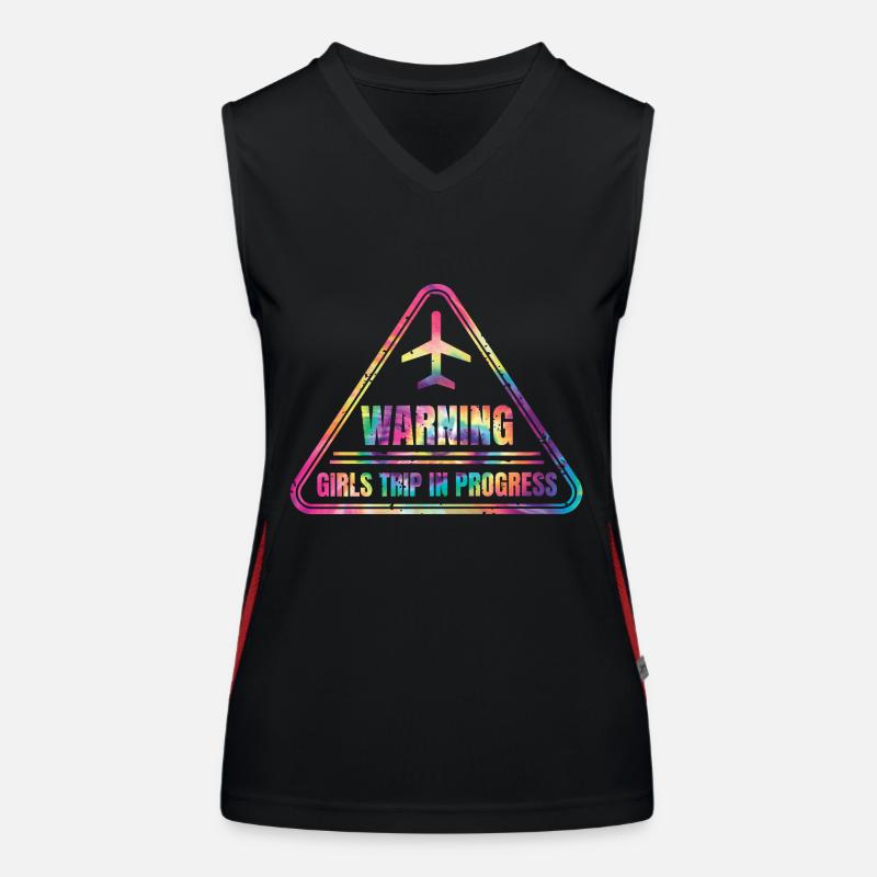 Warning Girls Trip in progress Women's Functional Contrast Tank Top