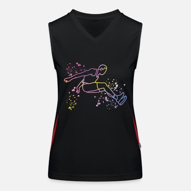 Weitspringer Weitspringen Kinder Weitsprung Funktionelles Kontrast-Tank Top für Frauen