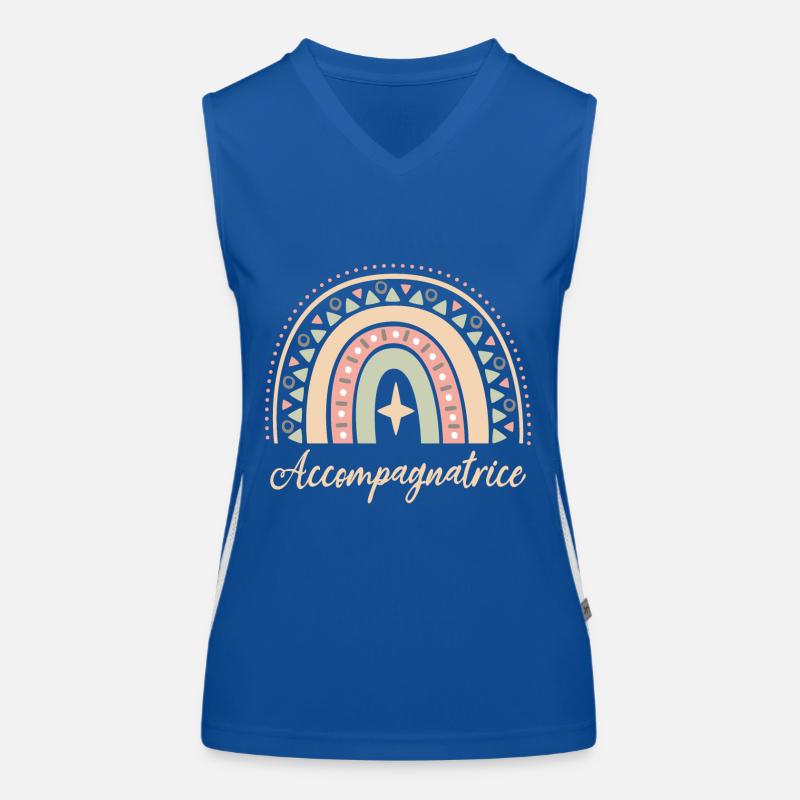 Accompagnatrice. Boho Rainbow accompagnatrice. Débardeur respirant contrasté Femme