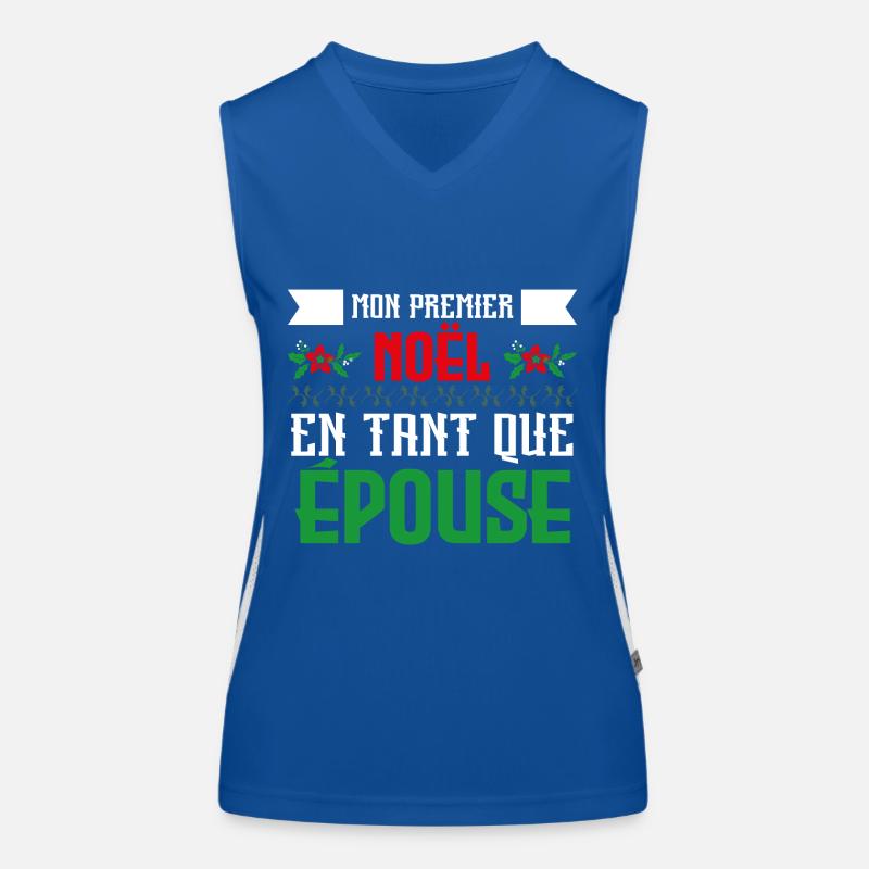 mon premier Noël en tant que Epouse Débardeur respirant contrasté Femme