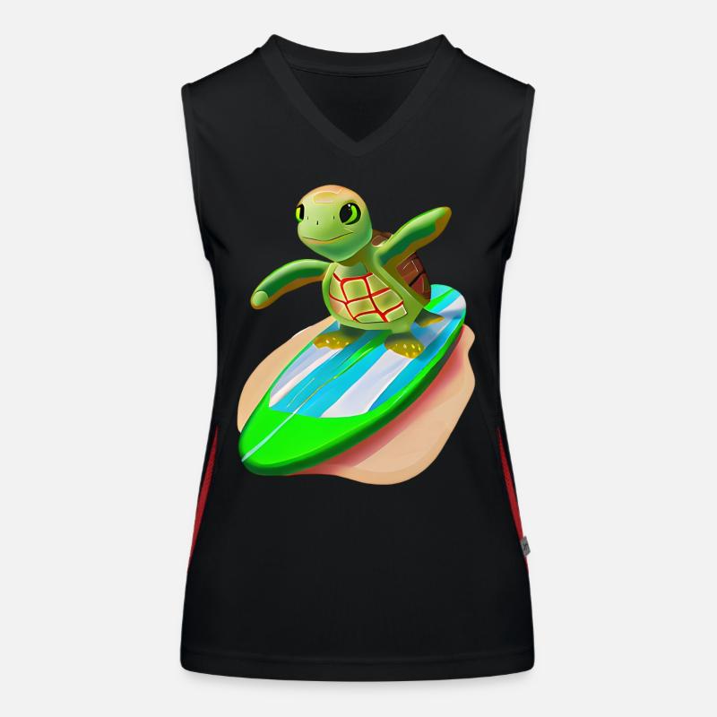 Tortue surfeuse Débardeur respirant contrasté Femme