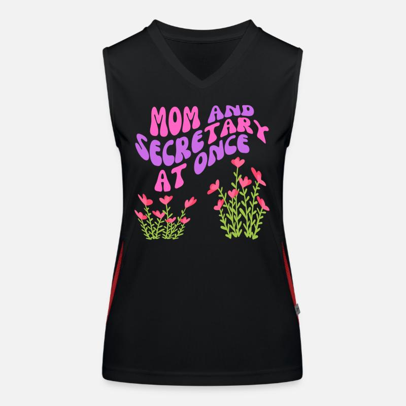 Mama und Sekretärin Funktionelles Kontrast-Tank Top für Frauen