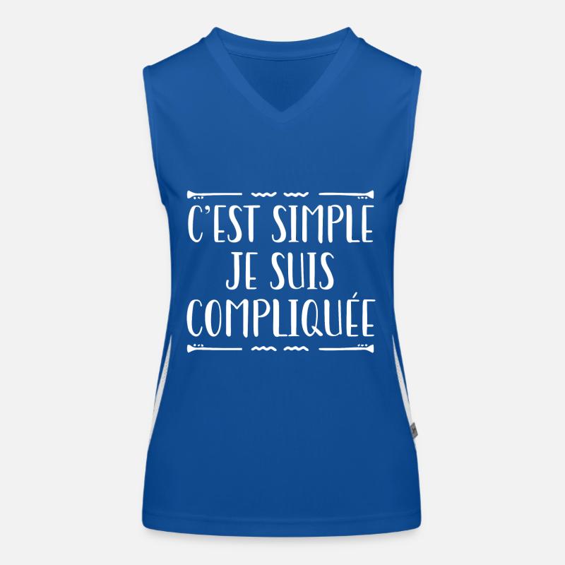 C'est Simple Je Suis Compliquée Débardeur respirant contrasté Femme
