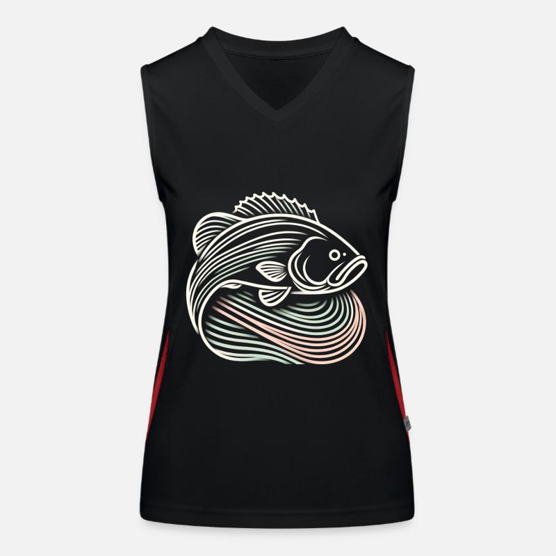 Poisson bar Débardeur respirant contrasté Femme