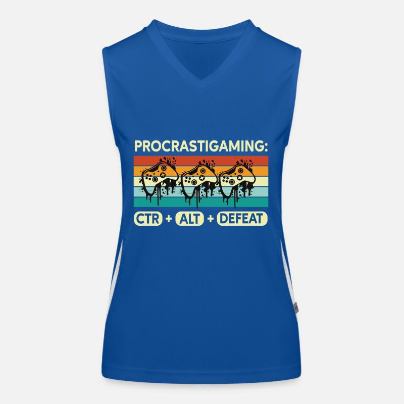 Gamer Procrastigaming CTR Alt Defeat Gaming Débardeur respirant contrasté Femme