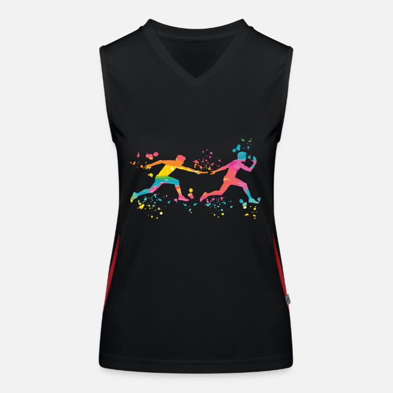 Relay Runner Relay Race Relay Race Women's Functional Contrast Tank Top
