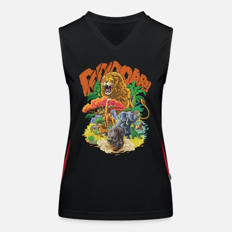 Tiere der Savanne #2 Funktionelles Kontrast-Tank Top für Frauen