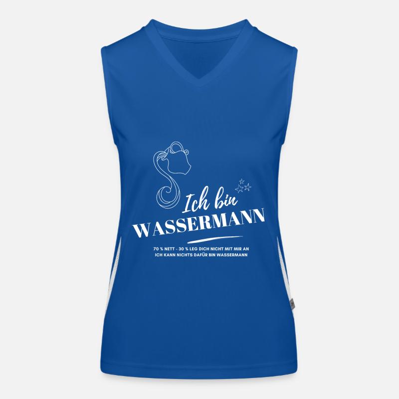 Ich bin Wassermann Sternzeichen Astrologie Funktionelles Kontrast-Tank Top für Frauen