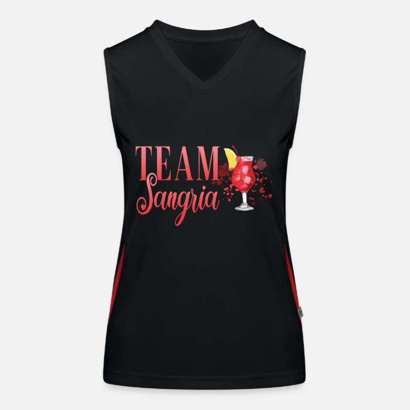 Cocktail Bartender Team Sangria Women's Functional Contrast Tank Top