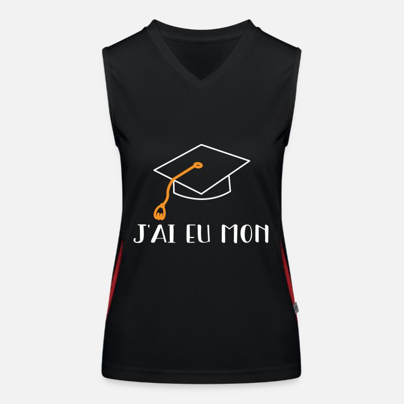 j'ai eu mon bac sans forcer Débardeur respirant contrasté Femme