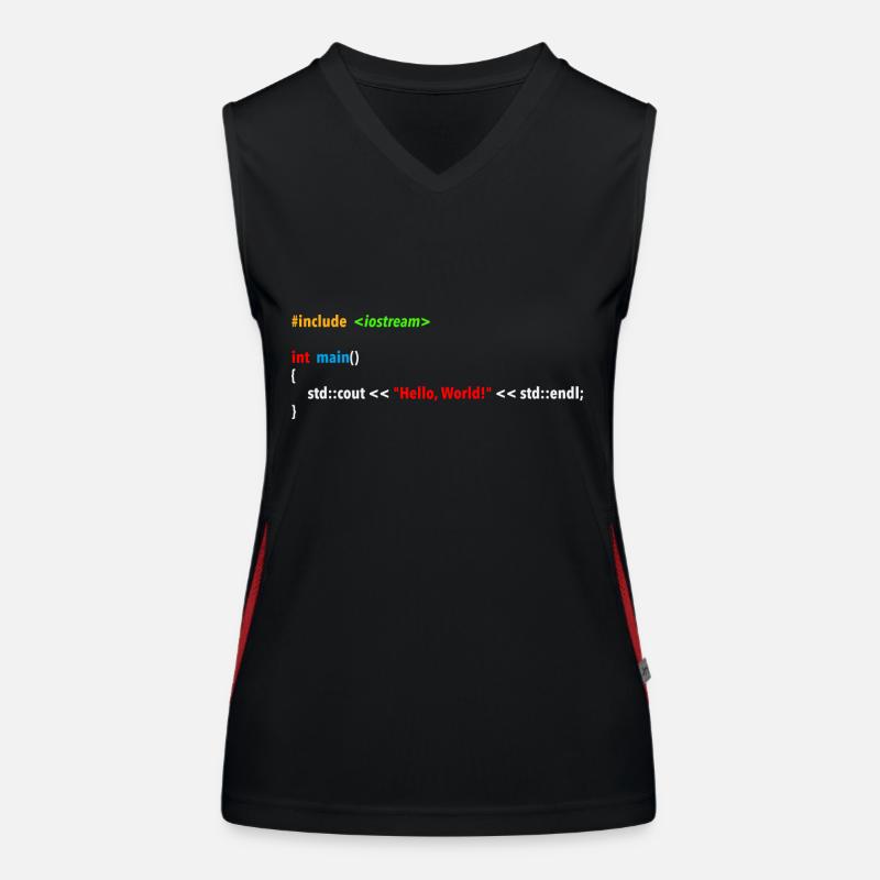 Hello World Code Women's Functional Contrast Tank Top