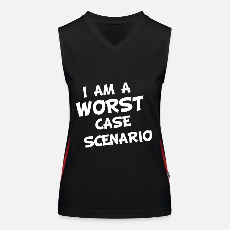 I am a worst case Scenario Women's Functional Contrast Tank Top