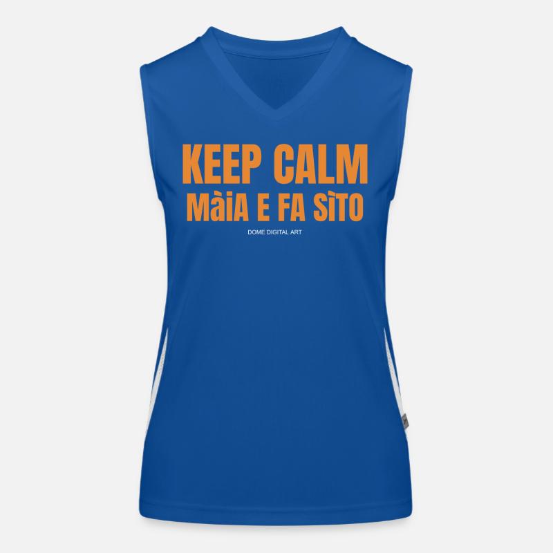 Keep Calm Brescian Dialect 1 Women's Functional Contrast Tank Top