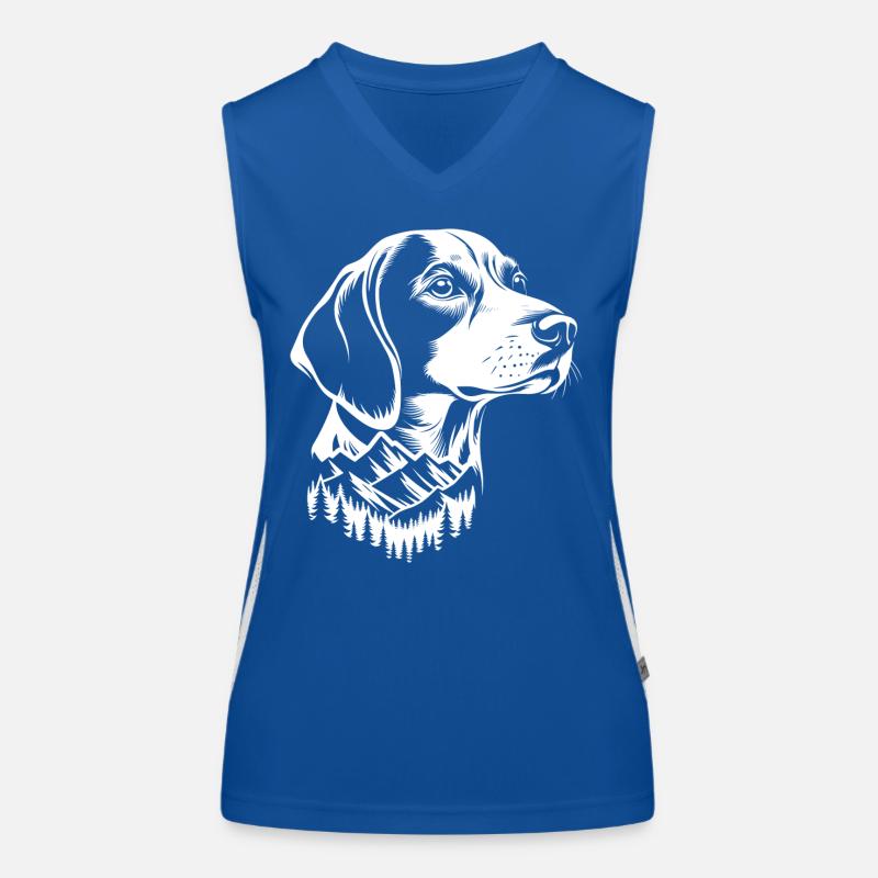 Berg-Beagle-Hund Funktionelles Kontrast-Tank Top für Frauen