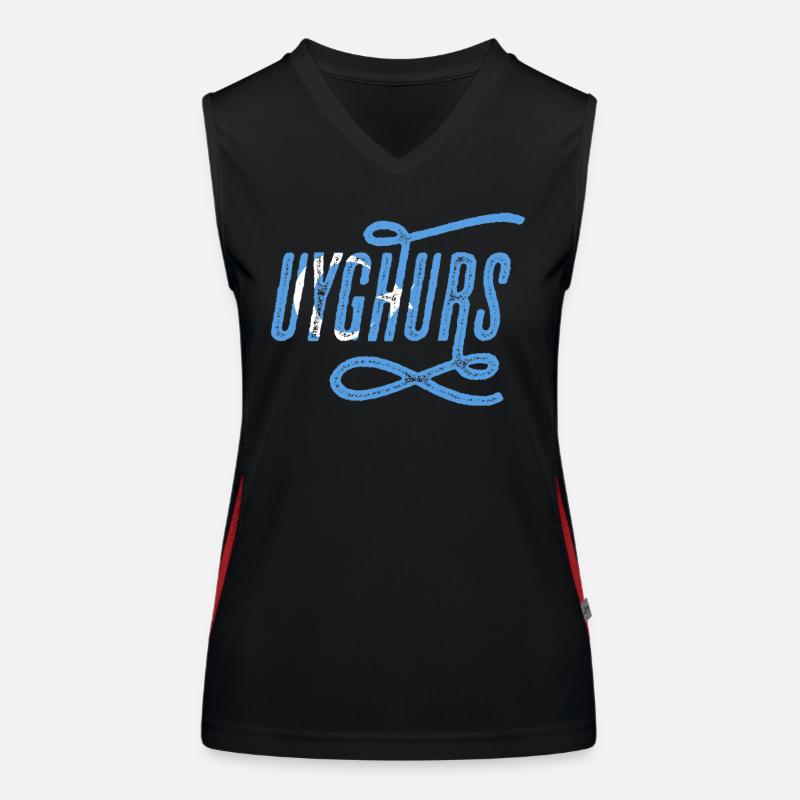 uyghurs uiguren Funktionelles Kontrast-Tank Top für Frauen