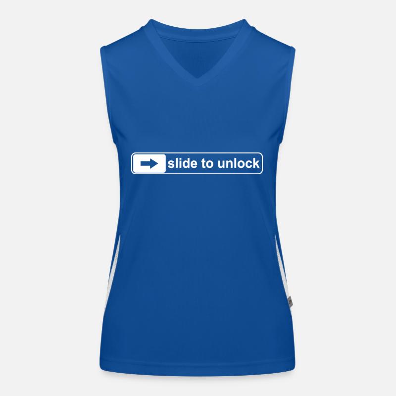 slide to unlock Funktionelles Kontrast-Tank Top für Frauen