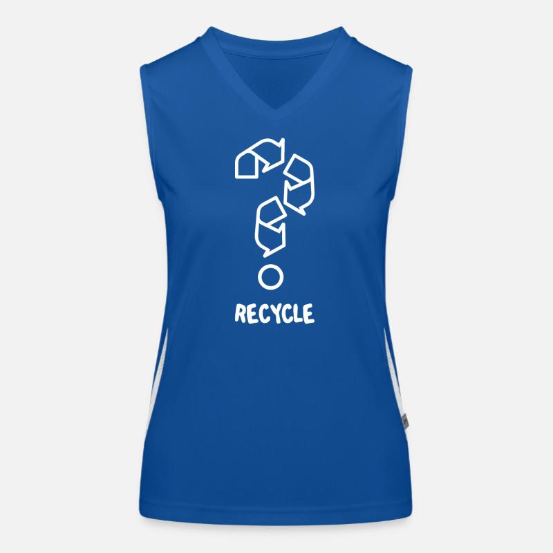 Recyceln (dunkel) Funktionelles Kontrast-Tank Top für Frauen