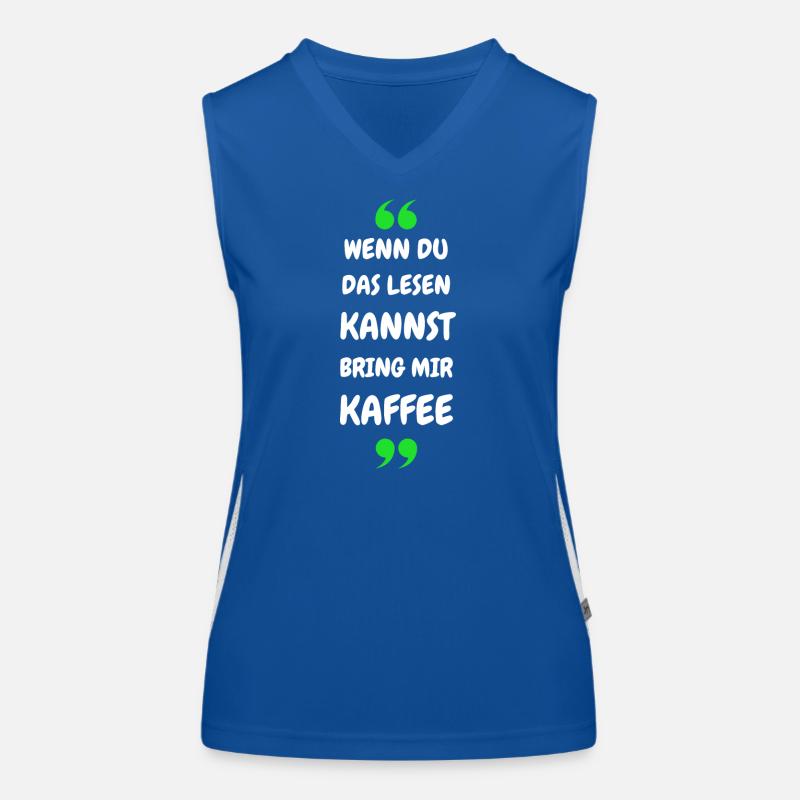 Wenn du das lesen kannst bring mir Kaffee Funktionelles Kontrast-Tank Top für Frauen