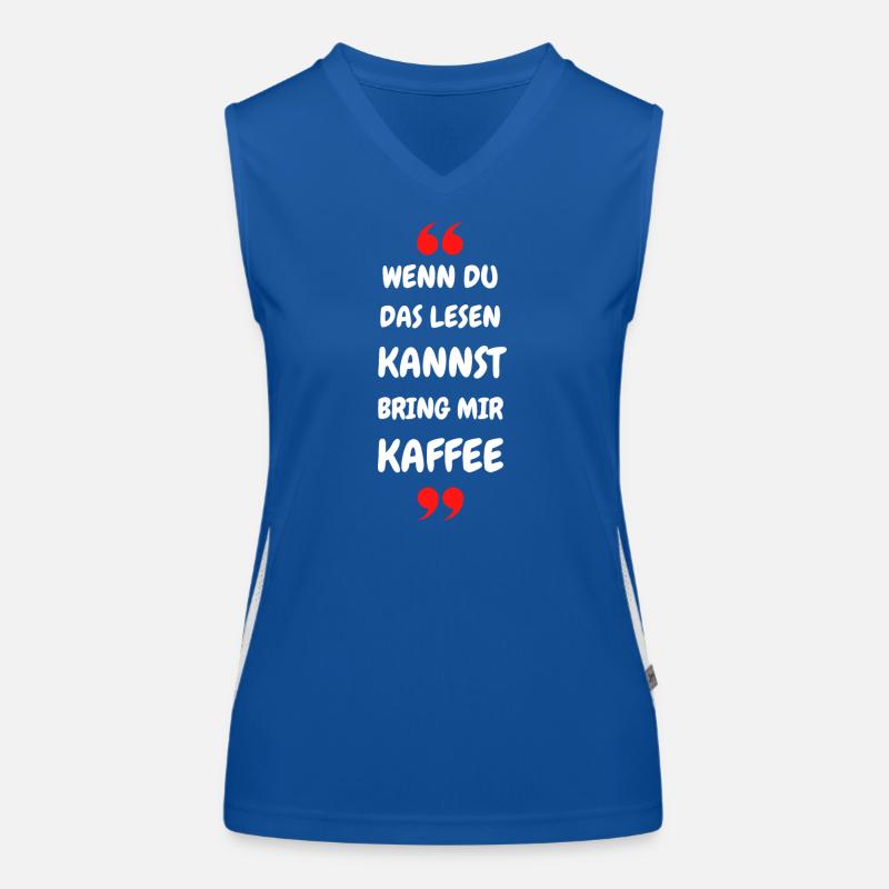 Wenn du das lesen kannst bring mir Kaffee Funktionelles Kontrast-Tank Top für Frauen