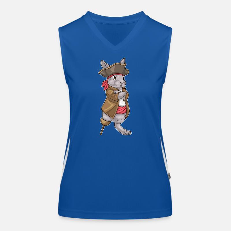 Lapin Pirate Jambe de Bois Débardeur respirant contrasté Femme