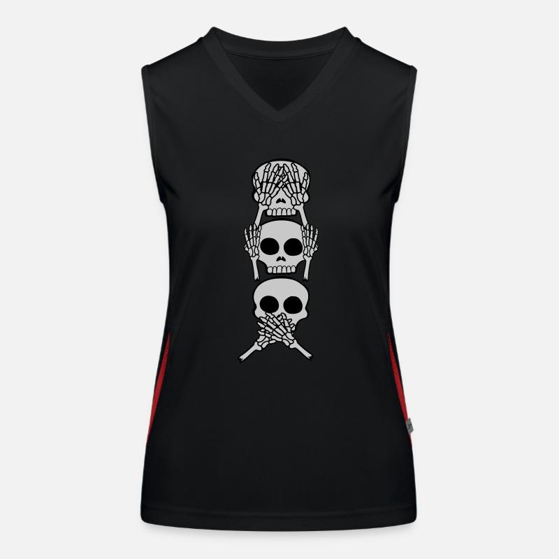 3 Proverbe du singe crâne Débardeur respirant contrasté Femme