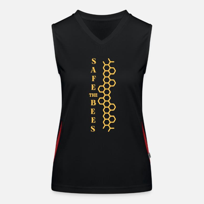 Save the bees - honeycomb pattern Women's Functional Contrast Tank Top