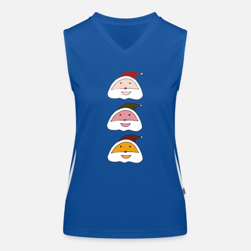 weihnachtsmann Drillinge Funktionelles Kontrast-Tank Top für Frauen