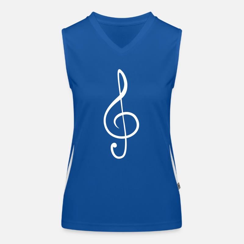 Clé de musique note mélodie note de musique audio Débardeur respirant contrasté Femme