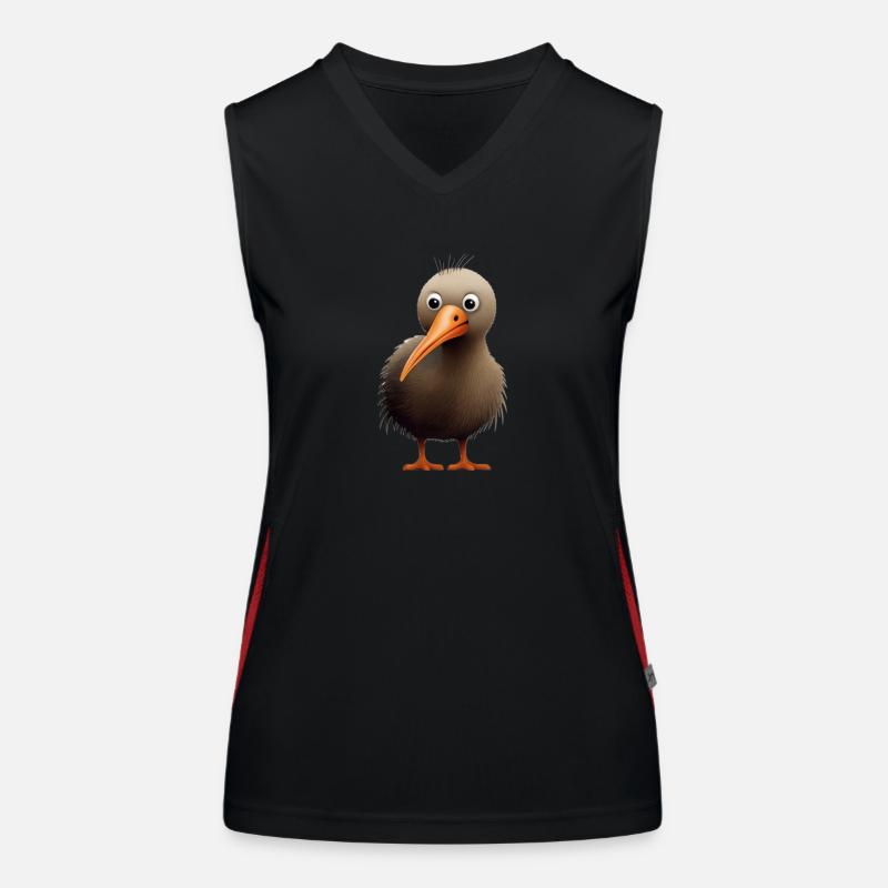 Mignon oiseau kiwi Débardeur respirant contrasté Femme