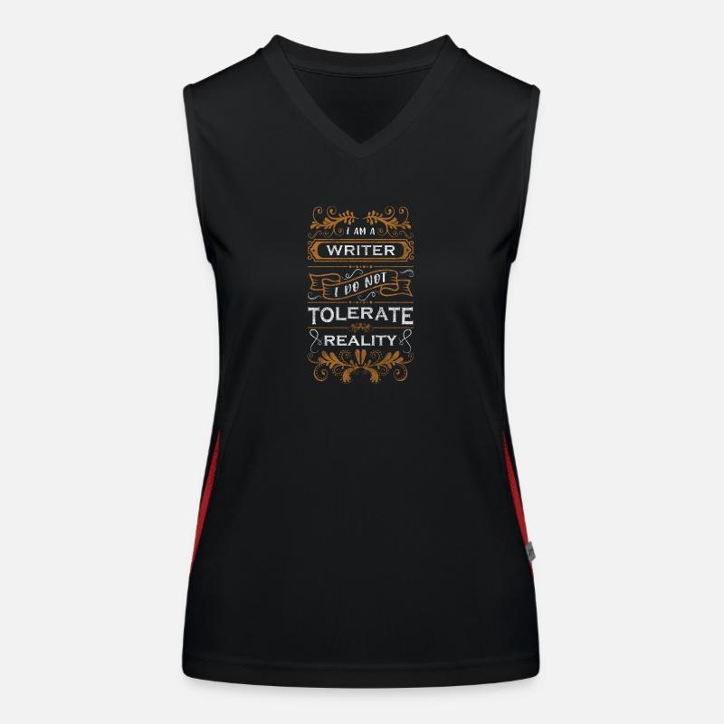 Writer Books Book Author Women's Functional Contrast Tank Top