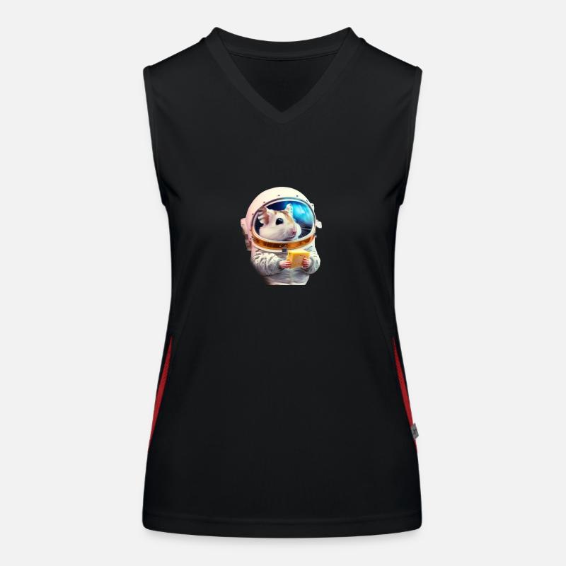 Space Hamster Funktionelles Kontrast-Tank Top für Frauen