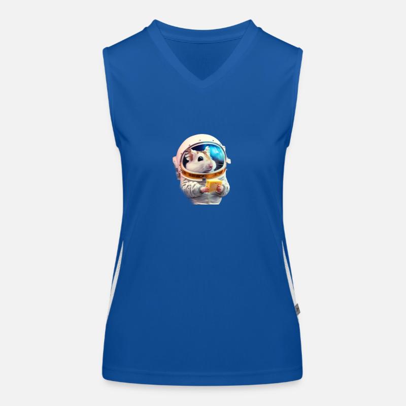 Space Hamster Funktionelles Kontrast-Tank Top für Frauen