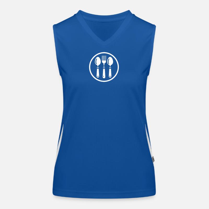 Cutlery Fork Spoon Women's Functional Contrast Tank Top