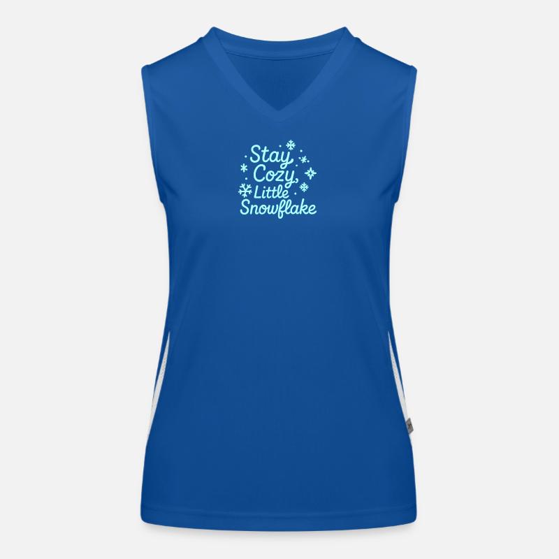 Stay Cozy Snowflake Neon Script Women's Functional Contrast Tank Top