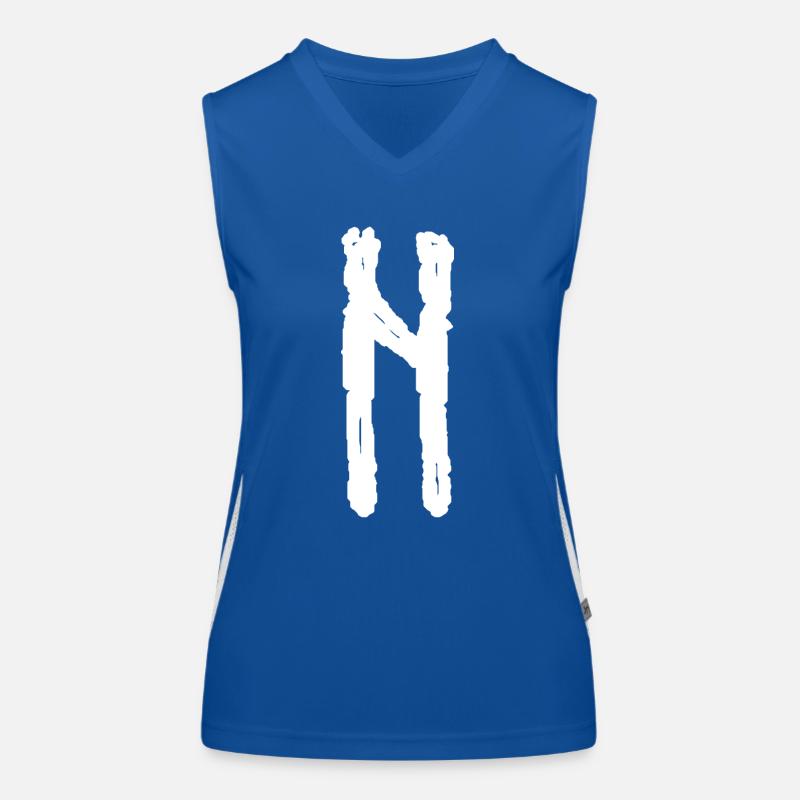 Elder Futhark Rune Hagalaz - Buchstabe H Funktionelles Kontrast-Tank Top für Frauen